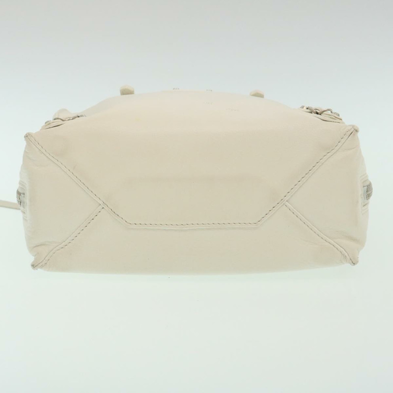 【日本直送】BALENCIAGA 2Way 單肩包 手提包 皮革 白色 正品 am2305gM-4