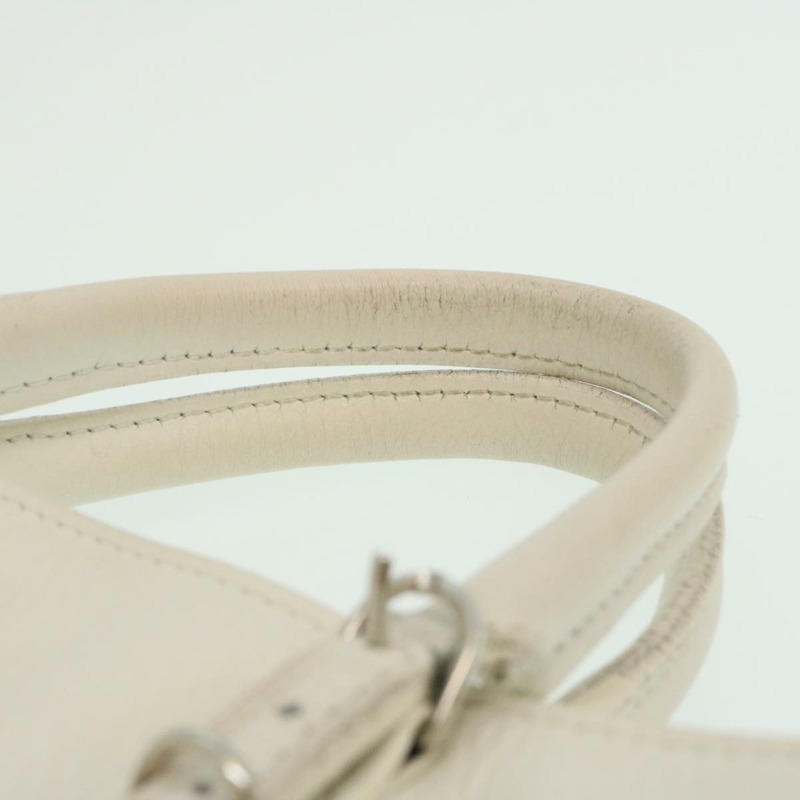 【日本直送】BALENCIAGA 2Way 單肩包 手提包 皮革 白色 正品 am2305gM-13