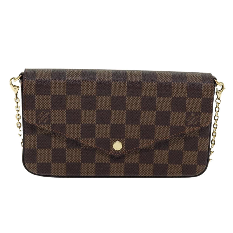 【日本直送】路易威登 Damier Ebene Pochette Felice 單肩皮夾 N63032 正品 fm3540SM-12