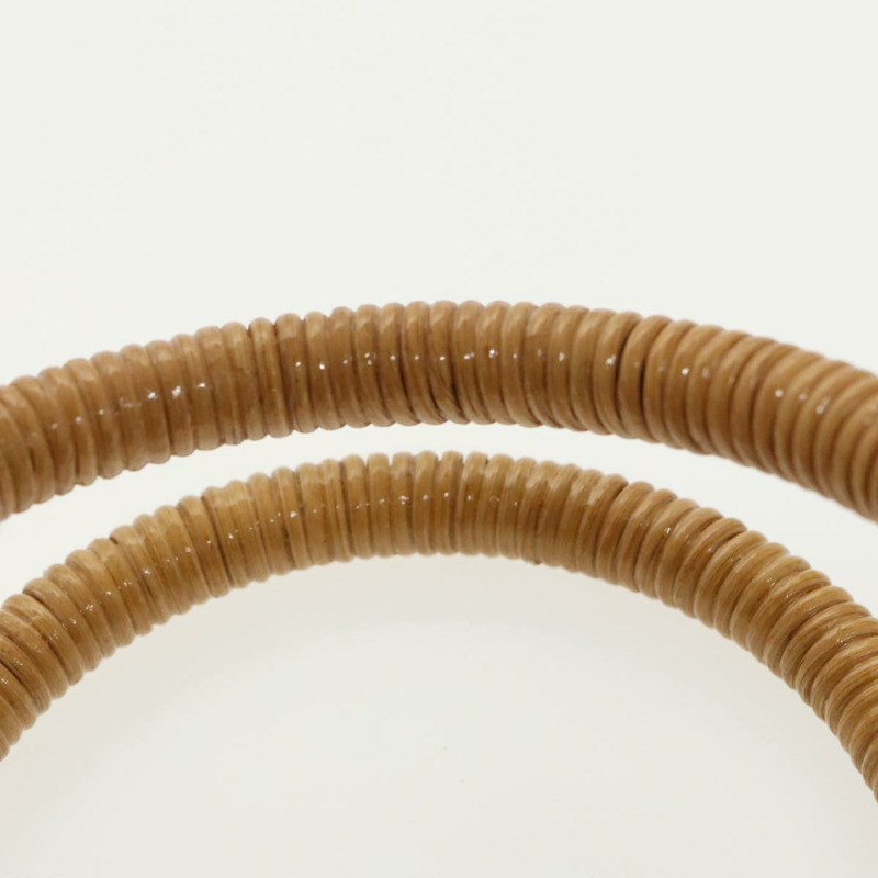 【日本直送】Salvatore Ferragamo Gancini 手提包 Wicker 米色金色 正品 98528AM-6