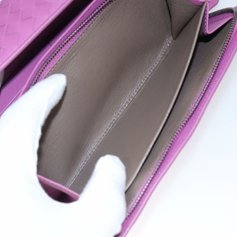 【日本直送】BOTTEGA VENETA INTRECCIATO 長版皮夾 皮革 紫色 正品 103477M-9