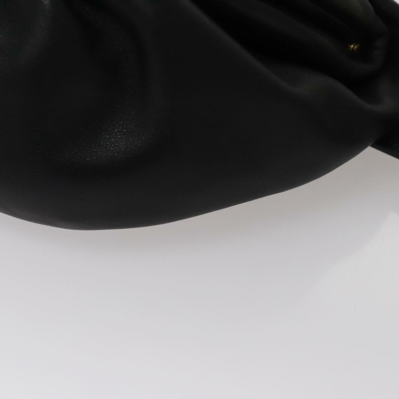 【日本直送】BOTTEGA VENETA 鏈條單肩包 皮革 黑金 正品 FF3702M-14