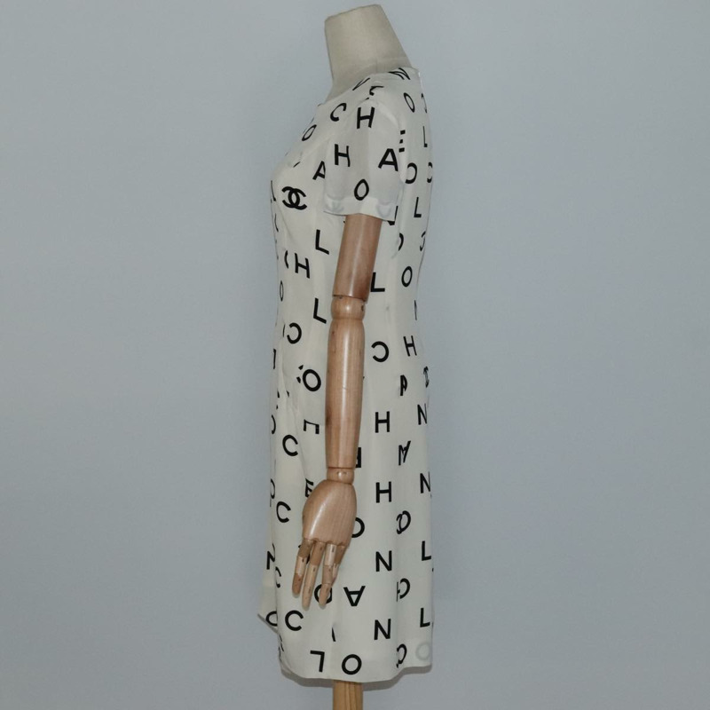 【日本直送】香奈兒 (CHANEL) 絲綢白色連身衣 CC 正品 FF0439M-3