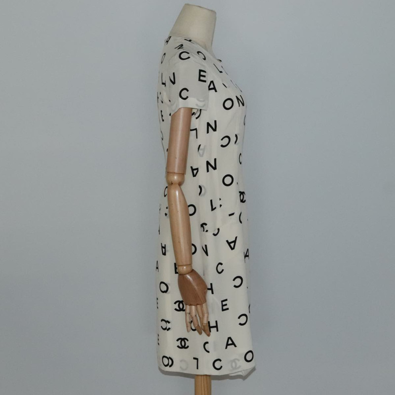 【日本直送】香奈兒 (CHANEL) 絲綢白色連身衣 CC 正品 FF0439M-4