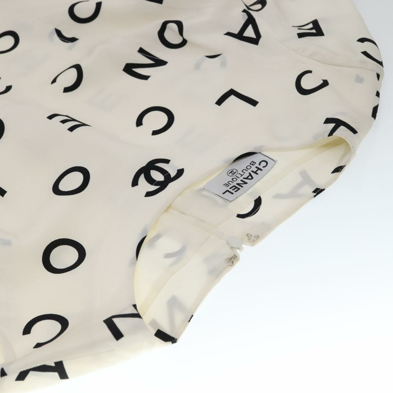 【日本直送】香奈兒 (CHANEL) 絲綢白色連身衣 CC 正品 FF0439M-5