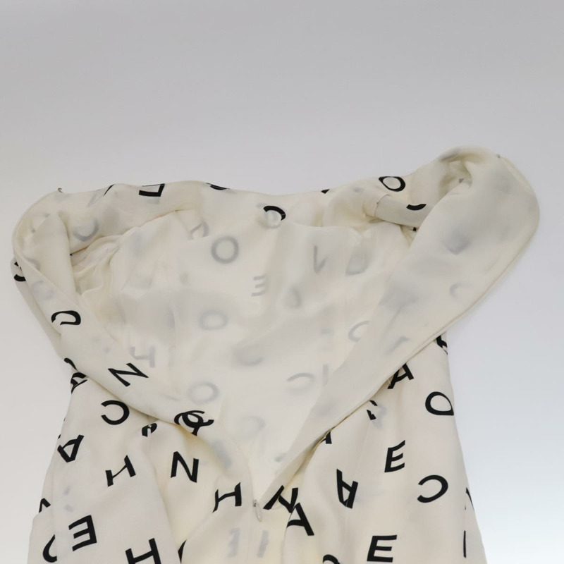 【日本直送】香奈兒 (CHANEL) 絲綢白色連身衣 CC 正品 FF0439M-10