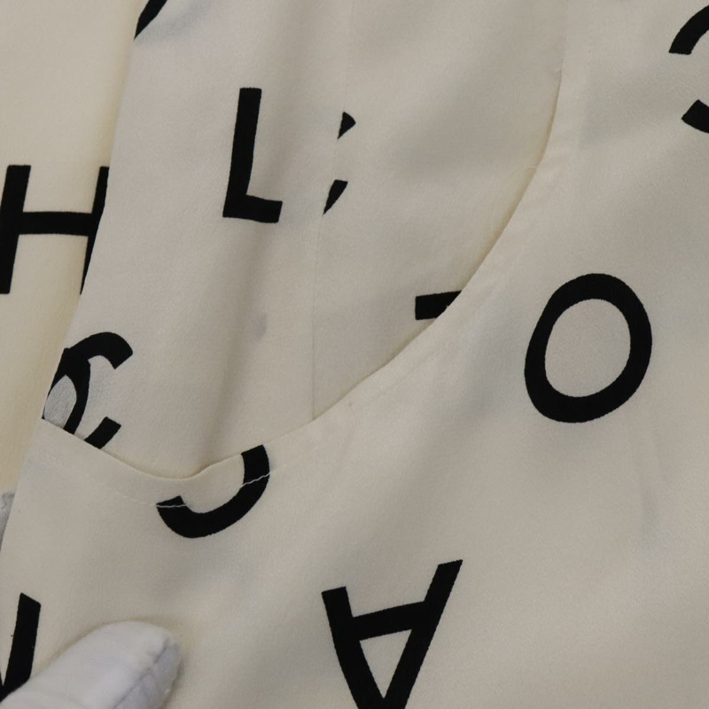 【日本直送】香奈兒 (CHANEL) 絲綢白色連身衣 CC 正品 FF0439M-14