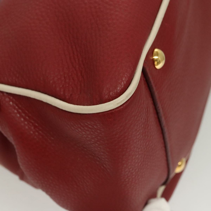 【日本直送】Miu Miu 手提包 皮革 2 向 紅金 正品 sw447M-8