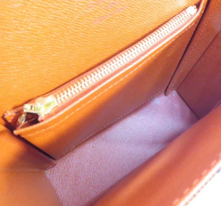 LOUIS VUITTON 棕色 PVC塗層帆布棋盤格 表參道腋下包 豆腐包 肩背包 N51162-12