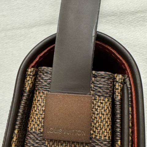 LOUIS VUITTON 棕色 PVC塗層帆布棋盤格 表參道腋下包 豆腐包 肩背包 N51162-19