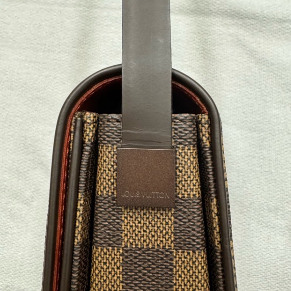 LOUIS VUITTON 棕色 PVC塗層帆布棋盤格 表參道腋下包 豆腐包 肩背包 N51162-20