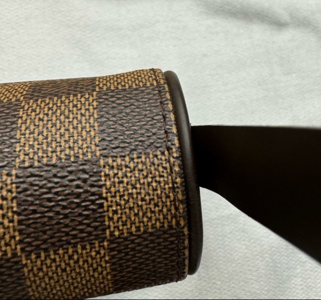 LOUIS VUITTON 棕色 PVC塗層帆布棋盤格 表參道腋下包 豆腐包 肩背包 N51162-26