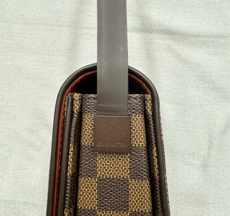 LOUIS VUITTON 棕色 PVC塗層帆布棋盤格 表參道腋下包 豆腐包 肩背包 N51162-27