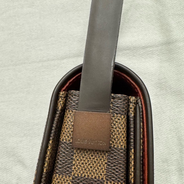 LOUIS VUITTON 棕色 PVC塗層帆布棋盤格 表參道腋下包 豆腐包 肩背包 N51162-28