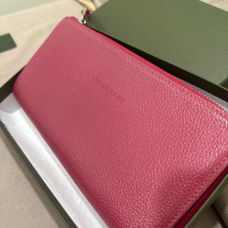 LONGCHAMP 粉色長夾-0
