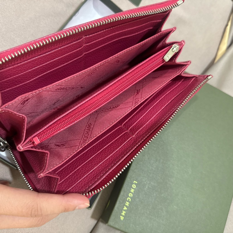 LONGCHAMP 粉色長夾-2