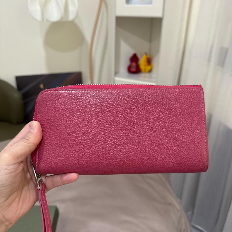 LONGCHAMP 粉色長夾-6