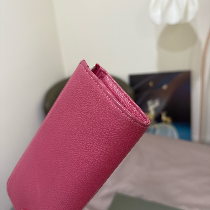 LONGCHAMP 粉色長夾-7