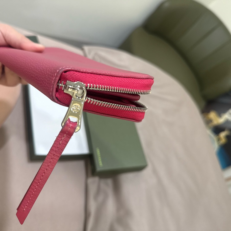 LONGCHAMP 粉色長夾-10