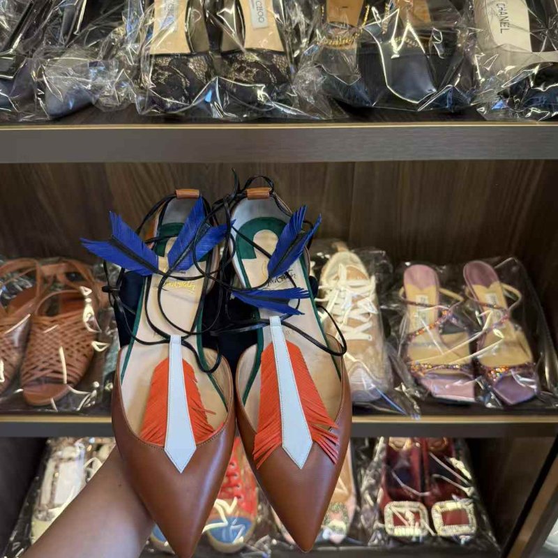 CL 波西米亞風 紅底鞋 37號 原價近3萬 全新閒置-0