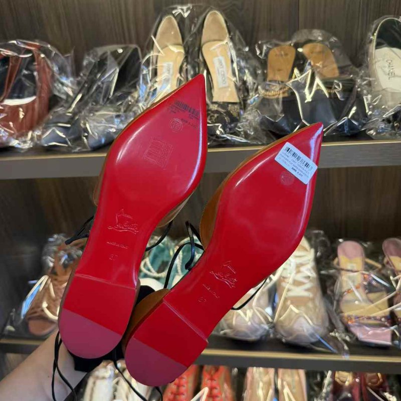 CL 波西米亞風 紅底鞋 37號 原價近3萬 全新閒置-1