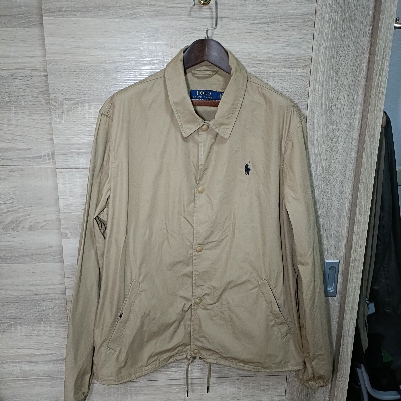 Polo Ralph Lauren RL 小馬 卡其 教練外套 男L-0