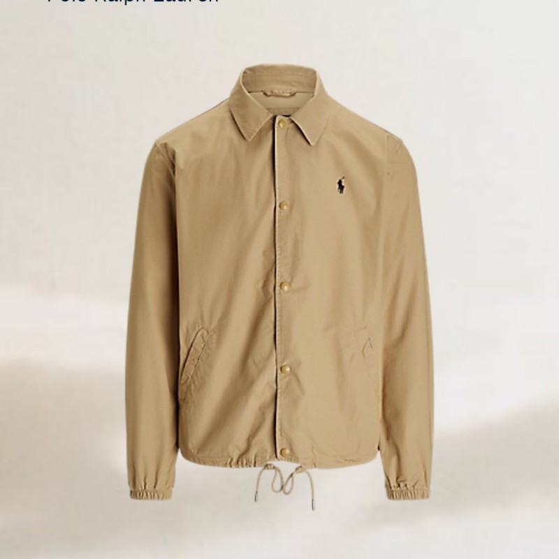 Polo Ralph Lauren RL 小馬 卡其 教練外套 男L-1