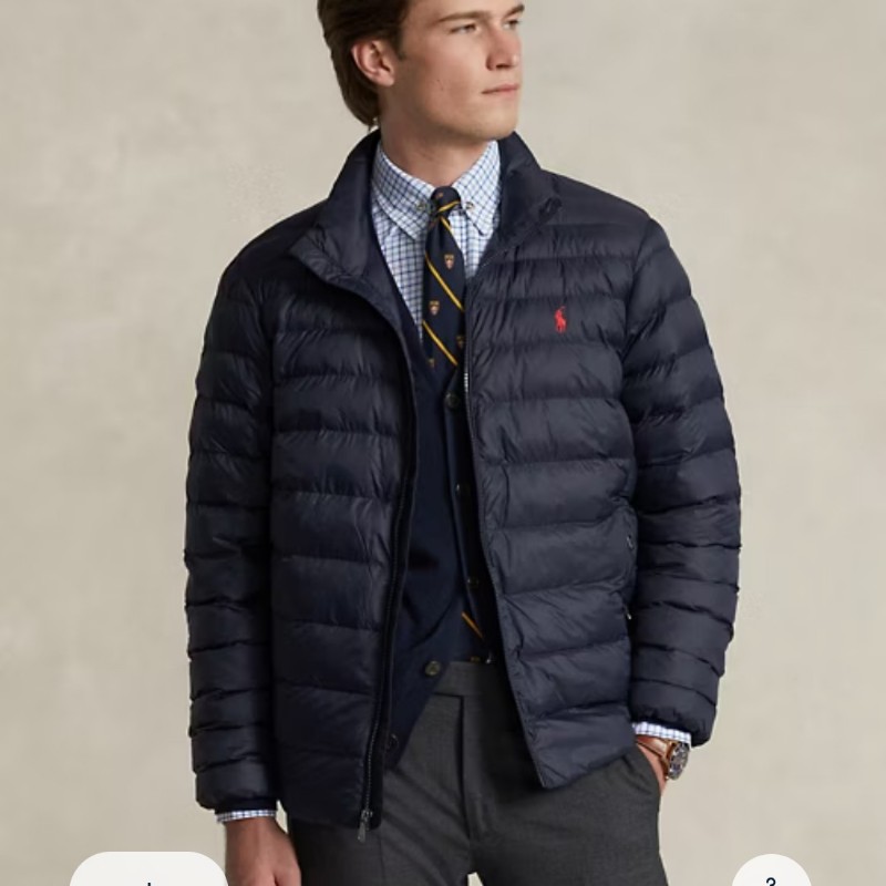 Polo Ralph Lauren RL 深藍 可收納 羽絨外套 男S-2