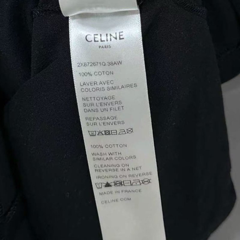 Celine 黑色短袖經典凱旋門上衣 胸圍86衣長59 M號 99新-1