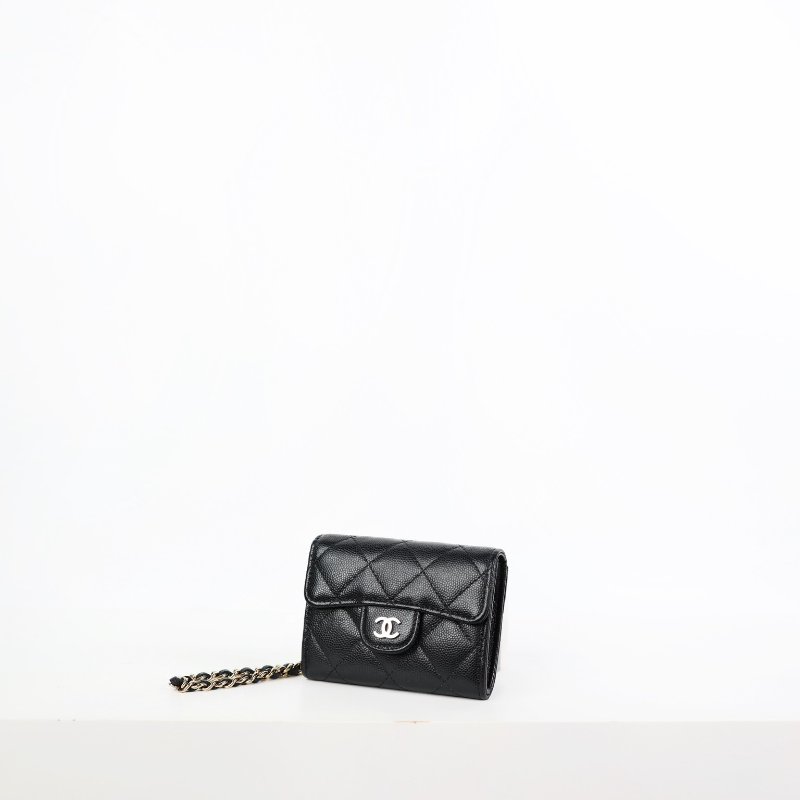 二手Chanel cf雙層零錢包手拿包 晶片款-1