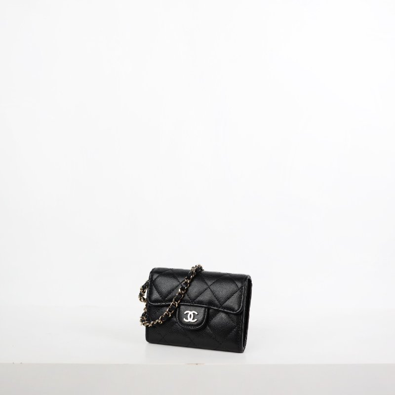 二手Chanel cf雙層零錢包手拿包 晶片款-3