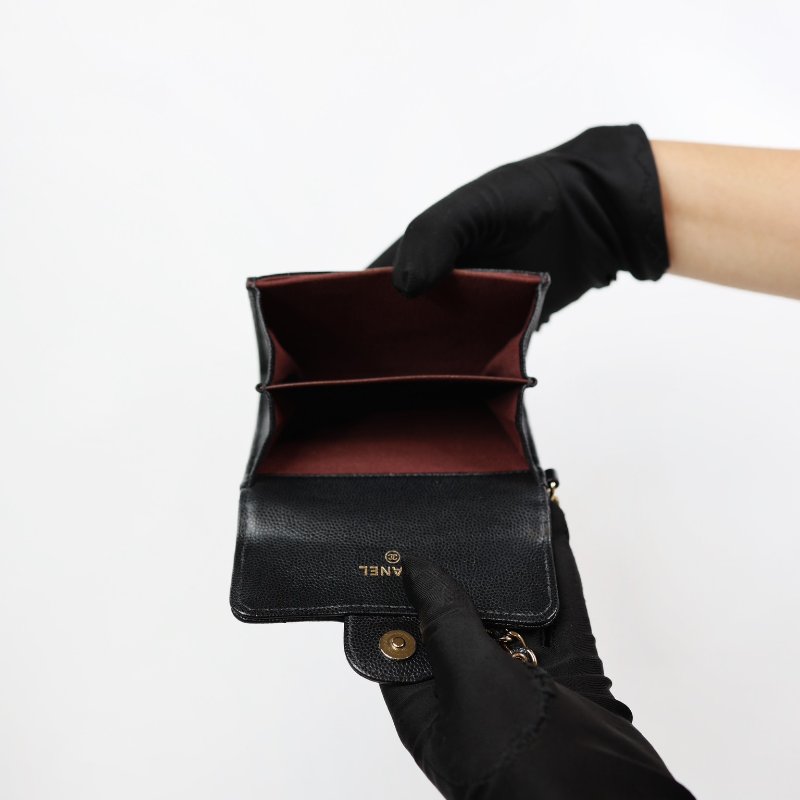 二手Chanel cf雙層零錢包手拿包 晶片款-7