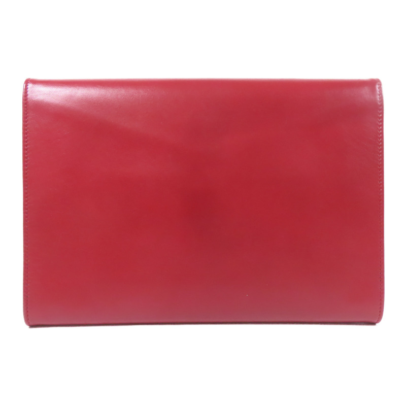 CHANEL 皮革Clutch Bag金扣手拿包-1