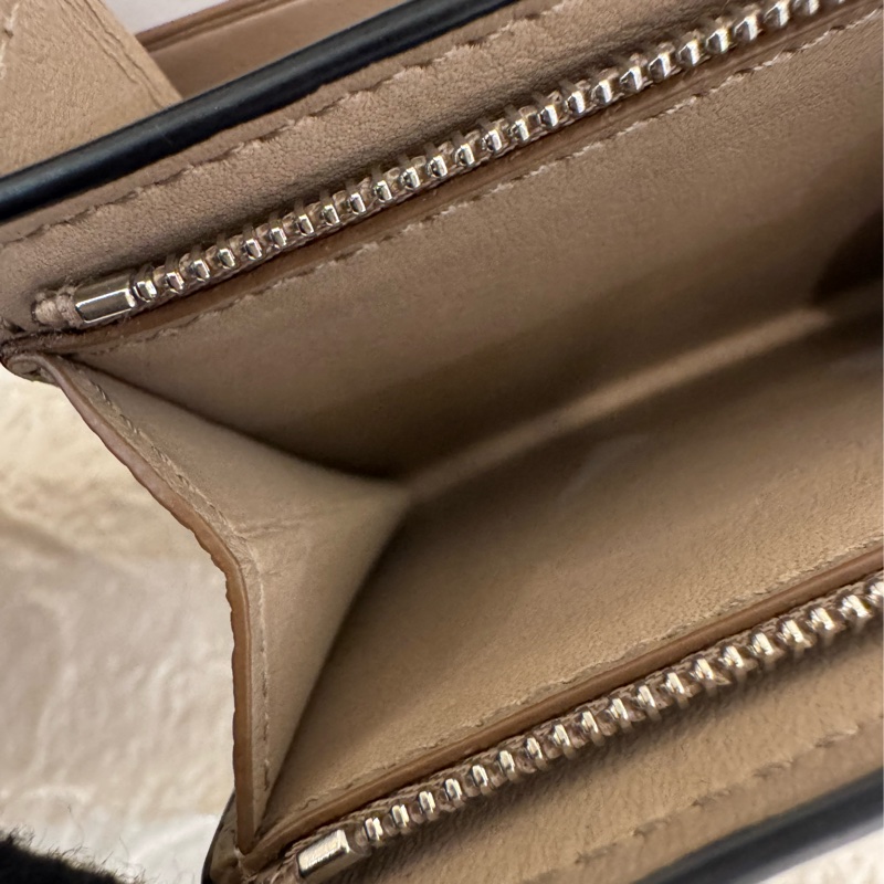 Loewe大象灰銀logo釦式短夾-13