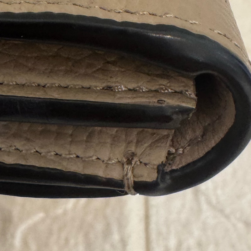 Loewe大象灰銀logo釦式短夾-9