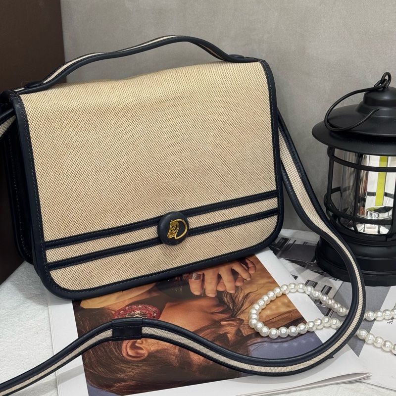 Hermès 愛馬仕 絕版 小馬頭帆布拼皮小書包-2