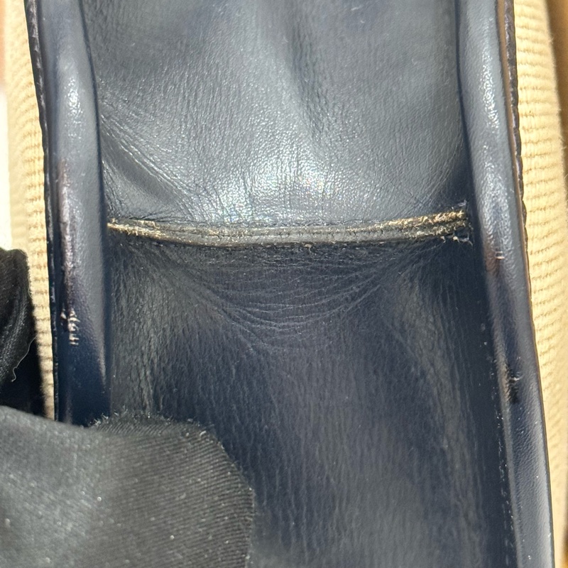 Hermès 愛馬仕 絕版 小馬頭帆布拼皮小書包-12