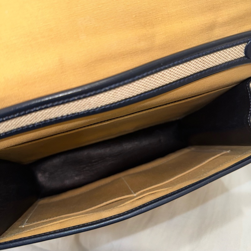 Hermès 愛馬仕 絕版 小馬頭帆布拼皮小書包-13