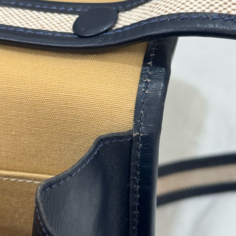 Hermès 愛馬仕 絕版 小馬頭帆布拼皮小書包-15