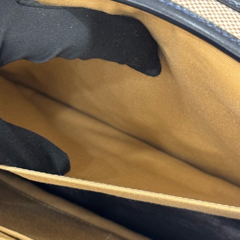 Hermès 愛馬仕 絕版 小馬頭帆布拼皮小書包-16