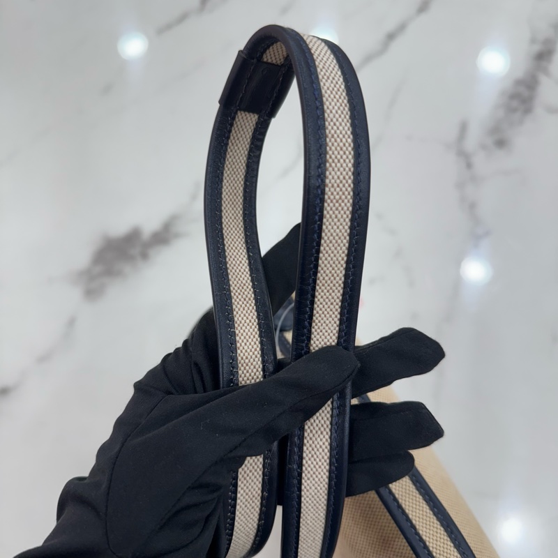 Hermès 愛馬仕 絕版 小馬頭帆布拼皮小書包-22