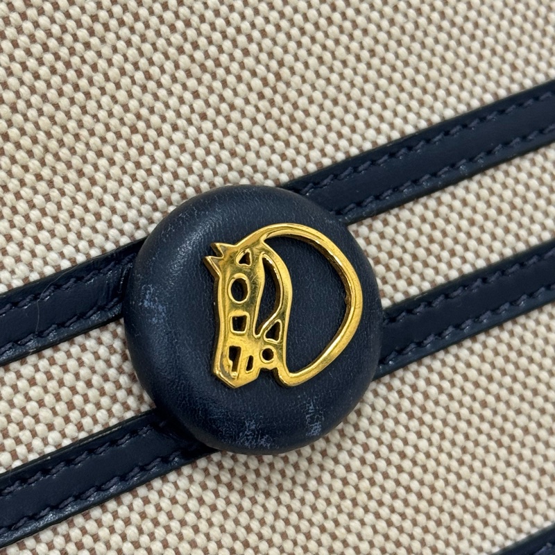 Hermès 愛馬仕 絕版 小馬頭帆布拼皮小書包-25