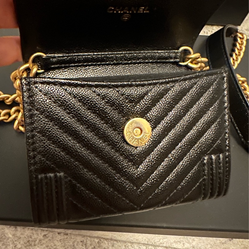 Chanel boy 皮夾鏈包-8