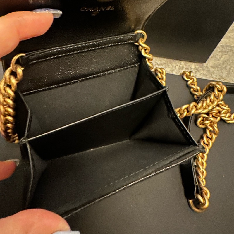 Chanel boy 皮夾鏈包-9