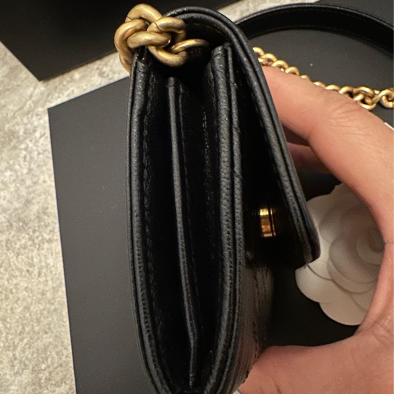 Chanel boy 皮夾鏈包-17