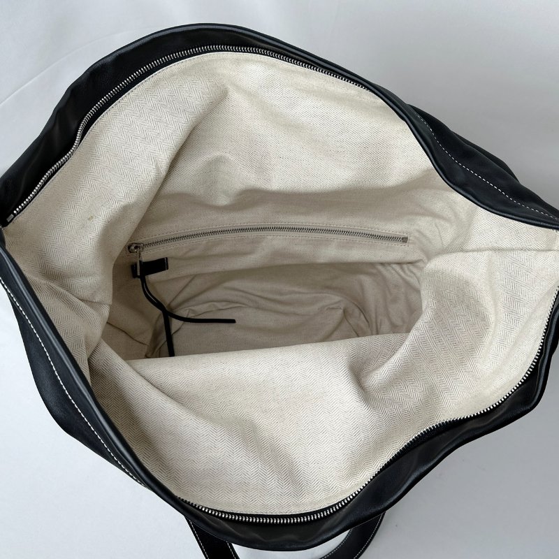 LOEWE 中號皮革草編籃子包-7