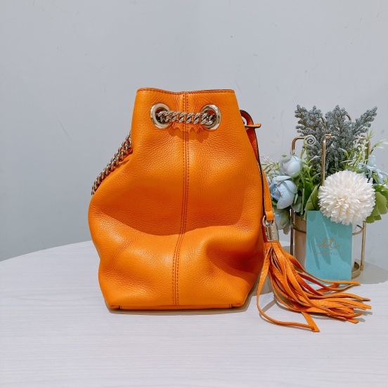 TK1674 GUCCI 古馳大GG英文字花紋單肩包包SOHO ORANGE BAG-20