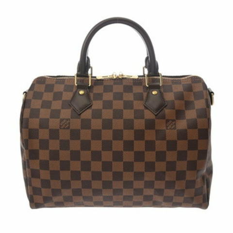 LOUIS VUITTON Damier Speedy Bandouliere 30 棕色 N41367 女士帆布手提包