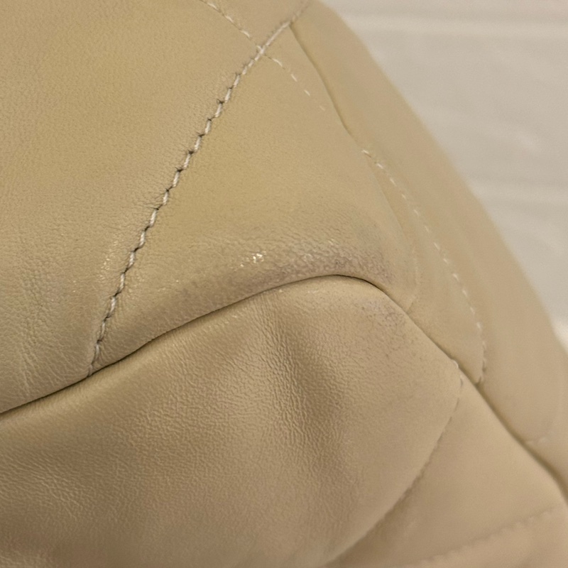 Chanel奶茶色19 銀扣26cm-7