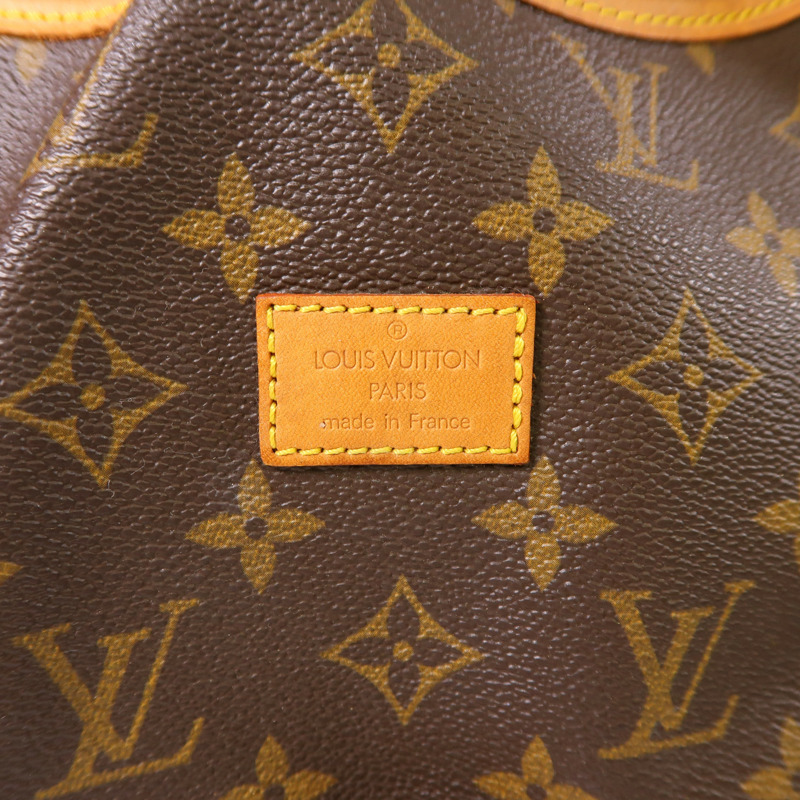 LOUIS VUITTON Monogram Saumur 30金扣肩背袋棕色-14